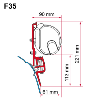 Fiamma Adapter 98655Z011 mit einer F35