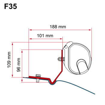 FIamma Adapter 98655Z096 mit einer F35