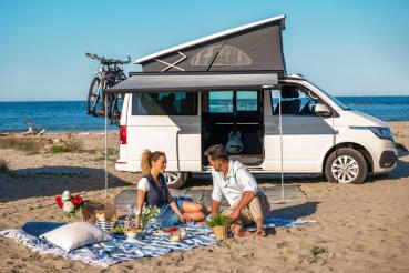 Markise T5 / T6 / T6.1 California F45s FIAMMA Weiß- Tuch Royal Grey grau #06280E01R
