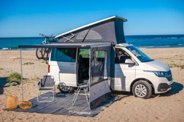 Markise T5 / T6 / T6.1 California F45s FIAMMA Weiß- Tuch Royal Grey grau #06280E01R