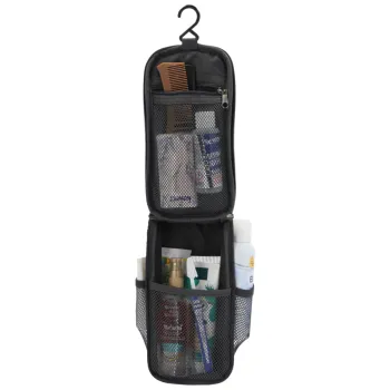 Preview: Washbag Kulturbeutel small beige in der Hand