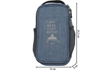 Washbag Kulturbeutel small blue mit Maßangaben in cm
