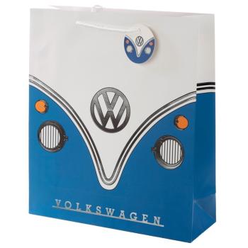 Volkswagen Bulli VW Bus T1 Geschenktasche blau - Extragroß