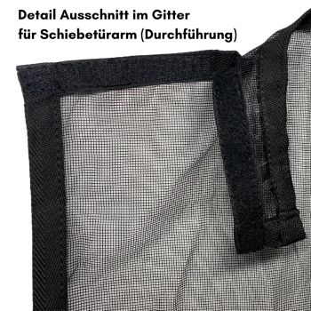 Insektenschutzgitter Moskitonetz Schiebetür T3 VW Bus - Magnetbefestigung -  Detail