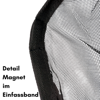 Preview: Moskitonetz Insektenschutzgitter VW T5 / T6 / T6.1 Heckklappe – Magnetische Befestigung - Reißverschluss - Detail