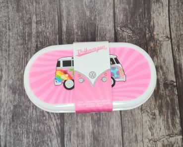 VW Bus Wohnmobil VW T1 rosa Summer Love - Bento Box Lunchbox/Lunchset/Brotzeitbox -