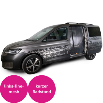 VanQuito Moskitonetz VW Caddy 5 / Ford Tourneo Connect ab 5/2022 Schiebetür links - fine mesh kurzer Radstand