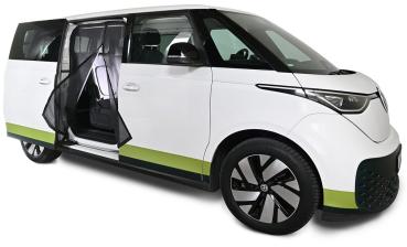 VanQuito Moskitonetz für VW ID BUZZ Schiebetür kurzer Radstand fine mesh Magnetreißverschluss