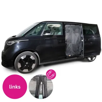 VanQuito Moskitonetz für VW ID BUZZ Schiebetür langer Radstand links (Fahrerseite) Magnetreißverschluss