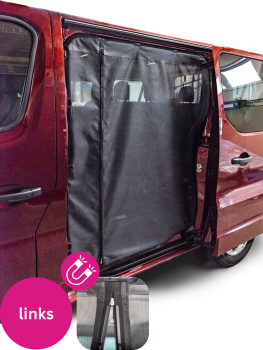 VanQuito Moskitonetz für Renault Trafic 3, Renault Bürstner, Nissan Primastar Schiebetür links Magnetreißverschluss