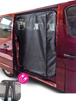 VanQuito Moskitonetz für Renault Trafic 3, Renault Bürstner, Nissan Primastar Schiebetür Magnetreißverschluss