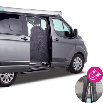 VanQuito Moskitonetz für Ford  Custom ab BJ 2023 V710 / VW neuer Transporter Schiebetür Magnetreißverschluss