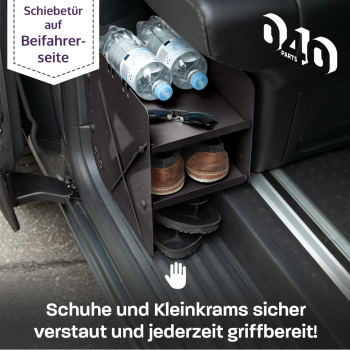 DIY Schuhregal schwarz montiert