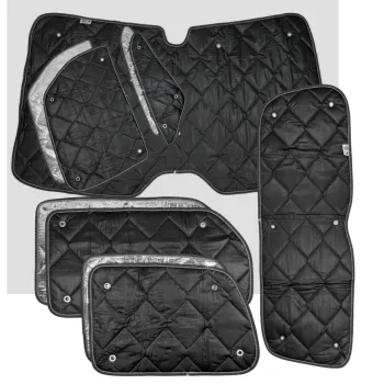 Set: Thermomatten Komplettset 10-teilig schwarz VW ID BUZZ kurzer Radstand