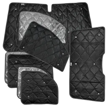 Set: Thermomatten Komplettset 8-teilig schwarz Renault Kangoo 2008-2021 - Heckklappe - STANDARD