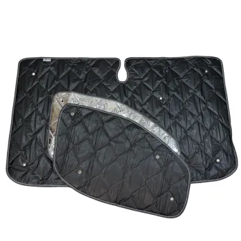 Thermomatten schwarz Fahrerhaus Ford Transit Custom / Tourneo Custom 2012 - 2023