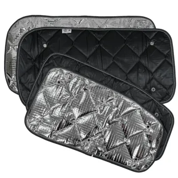 Preview: Set: Thermomatten schwarz Komplettset 9-teilig Ford Tourneo Custom V710 ab 10/2023 / VW neuer Transporter kurzer Radstand