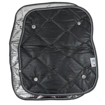 Set: Thermomatten schwarz Komplettset 9-teilig Ford Tourneo Custom V710 ab 10/2023 / VW neuer Transporter kurzer Radstand