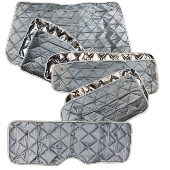 Set: Thermomatten Komplettset 8-teilig Ford Tourneo Custom V710 ab 10/2023 / VW neuer Transporter - langer Radstand