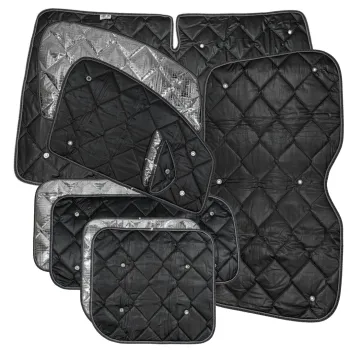 Set: Thermomatten Komplettset 10-teilig schwarz VW Caddy Maxi 2004 - 2020 Heckklappe