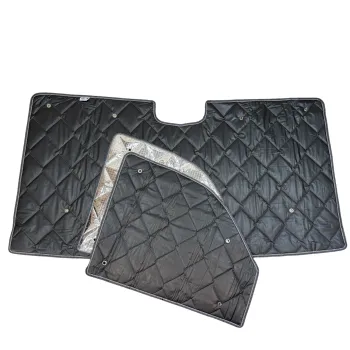 Thermomattenset Frontscheibe und Seitenfenster schwarz