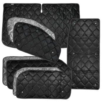 Thermomatten Komplettset 8-tlg. schwarz Renault Trafic III ab BJ 2015 langer Radstand mit Heckklappe STANDARD
