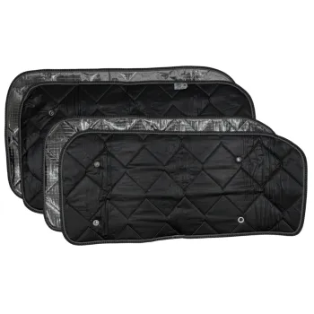 Set: Thermomatten Komplettset 8-teilig schwarz für Ford Custom 2012 - 09/2023 kurzer Radstand für Heckklappe STANDARD