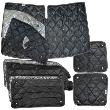 Set: Thermomatten schwarz Komplettset 9-teilig Mercedes Vito/Viano 2004-2014 (639) extralang