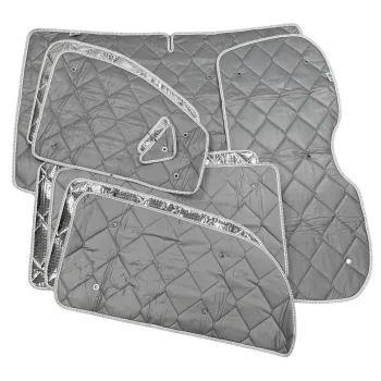 Set: Thermomatten Komplettset 10-teilig Mercedes Vito, Viano, V-Klasse, Tourer ab 2014 (W447) langer Radstand für Heckklappe