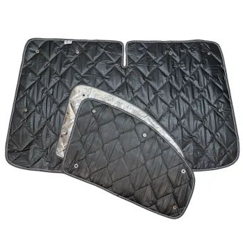 Thermomattenset Frontscheibe und Seitenfenster schwarz