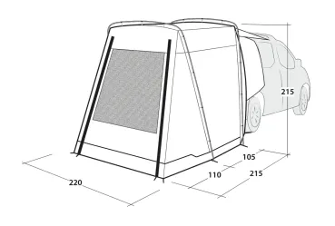 Outwell Heckzelt Dune SUV - Freistehend