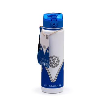 Volkswagen VW T1 Camper Bus Blau Pop Top 600ml Bruchsichere Wasserflasche