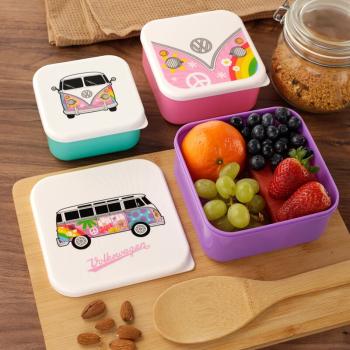 Summer Volkswagen VW T1 Bulli Lunchboxen Brotdosen 3er Set M/L/XL