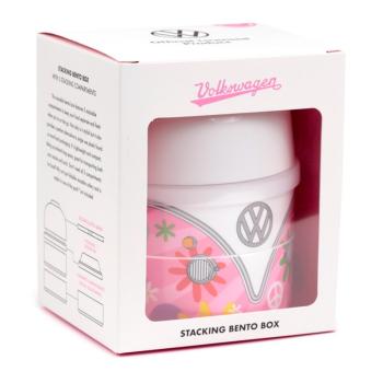Volkswagen VW T1 Bulli Summer Runde Bento Box Lunchbox mit 3 Fächern