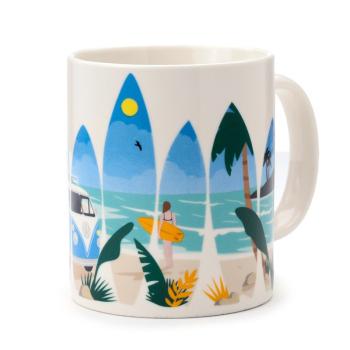 Volkswagen VW T1 Bulli Waves Tasse aus Porzellan