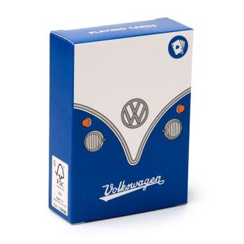 Spielkarten - Blauer Volkswagen VW T1 Camper Bus