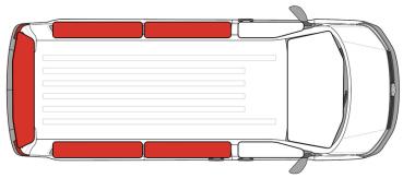 Thermomatten Wohnaum + Heck Renault Trafic / Opel Vivaro ab 2014 langer Radstand