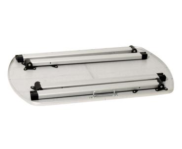 Preview: Campingtisch Multi Universaltisch Bustisch Hellgrau mit eingeklppten Füßen