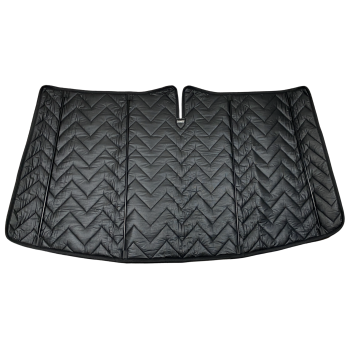 Preview: Thermomatte Frontscheibe mit schwarzer Innenseite und Stäbe zur stabilisierung