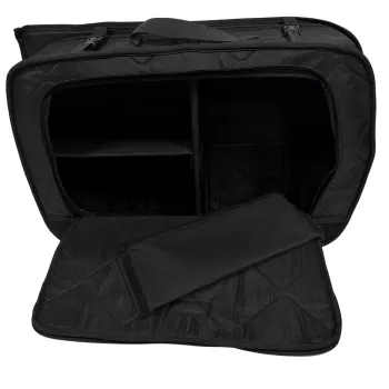 Fensterpacktasche von innen mit den jeweligen Fächern