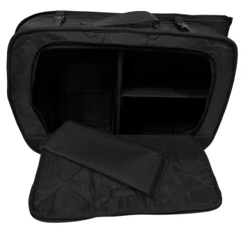 Fensterpacktasche von innen mit den jeweligen Fächern