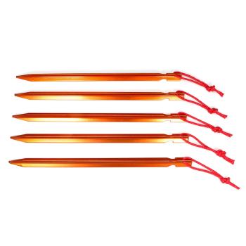 5 Stück Zeltheringe in der Farbe Orange für Seitenteile