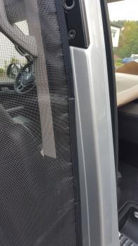 VanQuito Insektenschutzgitter Schiebetür links Ford Custom (2014 - 09/2023) - Standard mit Magnetreißverschluss