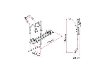 Fiamma Fahrradträger VW Bus T5, T6 und T6.1 Carry Bike Doppeltür  #02096-79-