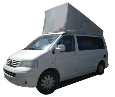 montierte Wetterschutzhaube an einem VW T5