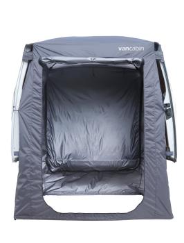 Preview: Vancabin Heckzelt Doppeltür für PSA-Fahrezuge montiert