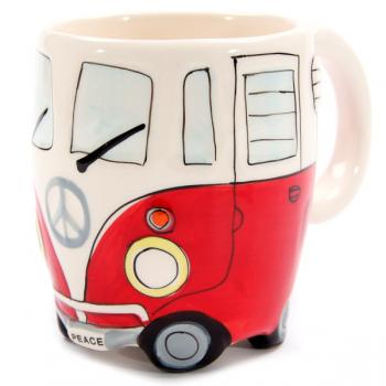 Wohnmobil Tasse für Busfahrer rot
