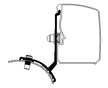 Adapter Fahrer- oder Beifahrerseite Renault Trafic/Opel Vivaro/Fiat Talento/Nissan NV300 für Thule Omnistor 3200