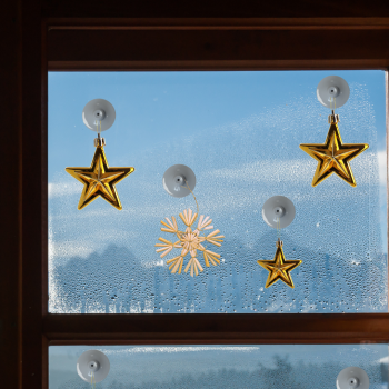 Perfekt für Ostern oder Weihnachten: Saugnäpfe zum Befestigen von Deko an Fenstern