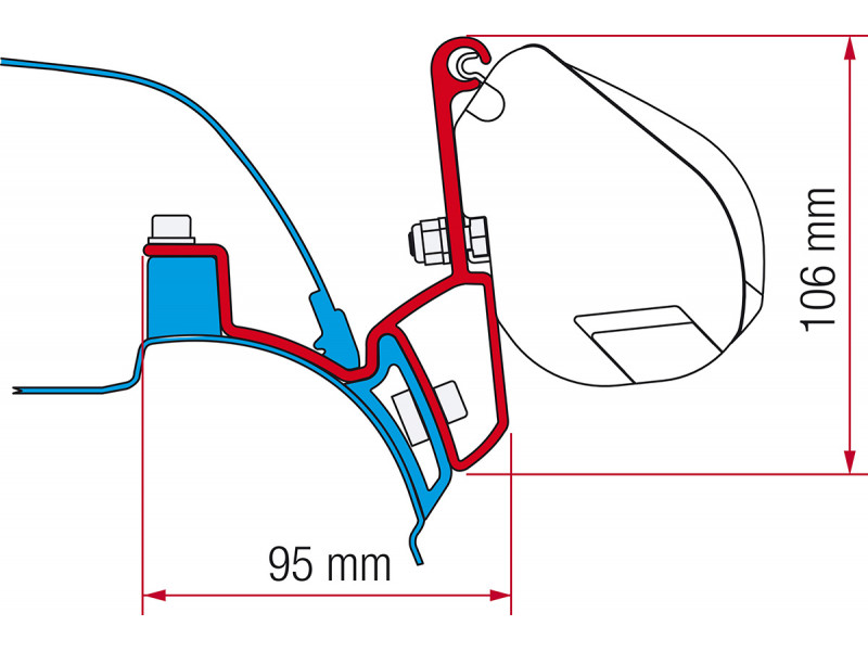 Fiamma Adapter F35pro VW T5 / T6 / T6.1 original California